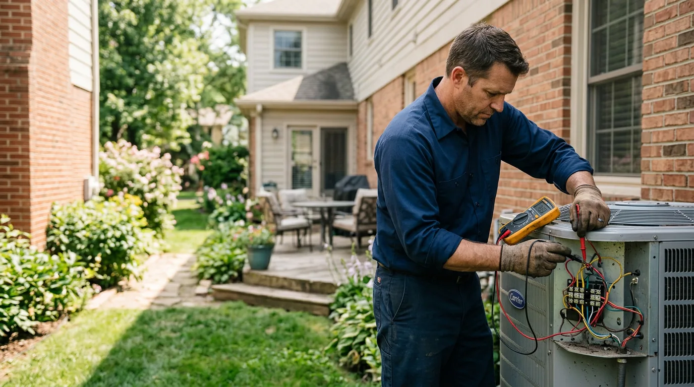 HVAC technician working near Bay City, TX